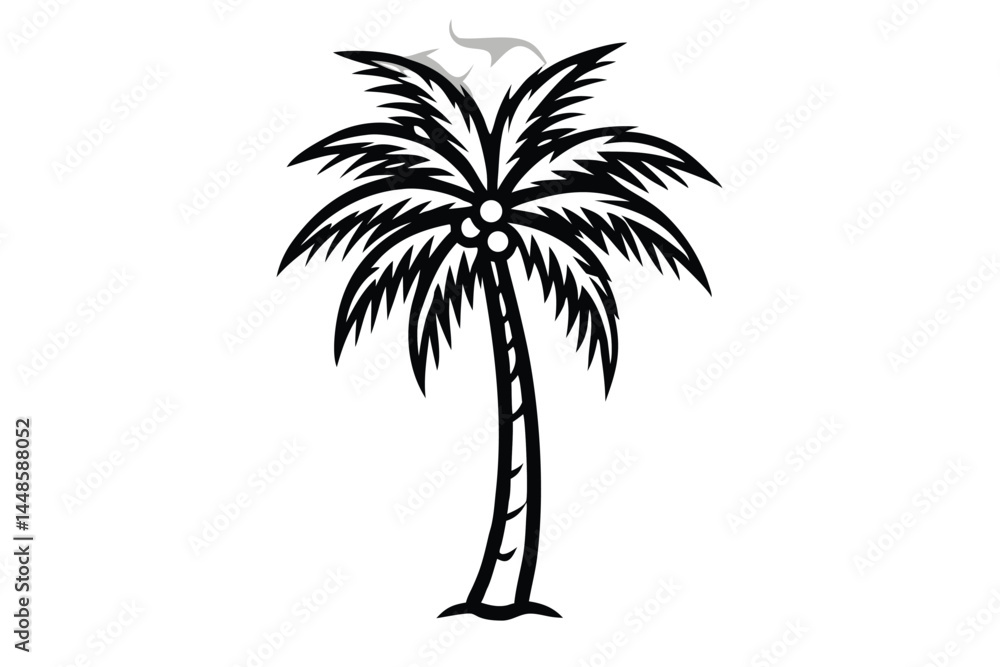 Fototapeta premium palm coconut tree icon vector art