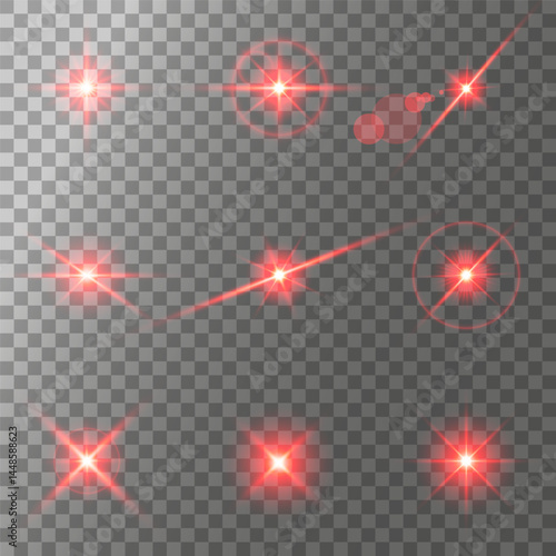 Lens Flare, light glow effect. sun or realistic shining star with backlight effect. bokeh glitter and sparkles or sparkles on transparent background.