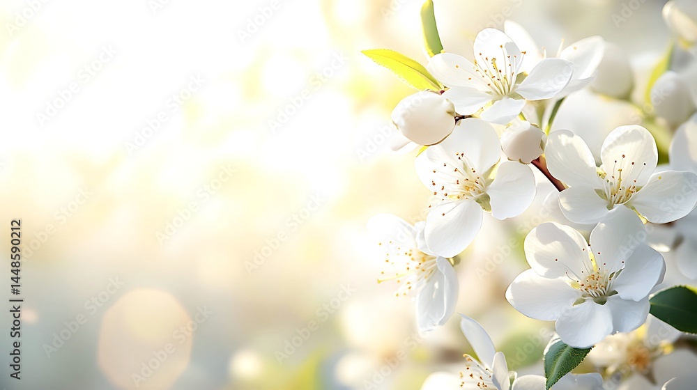 Beautiful White Spring Blossoms Soft Sunlight Nature Background tree calm pure card bloom fresh Beautiful White Spring Blossoms Soft Sunlight Nature Background tree calm pure card bloom fresh