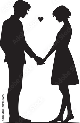 vector couples holding hands