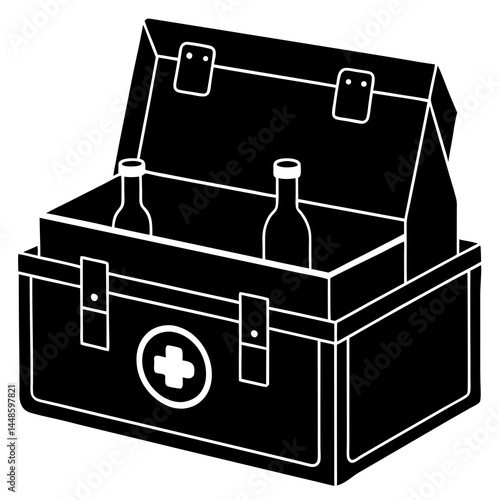 Sterilization kit silhouette illustration