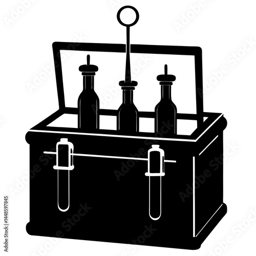 Sterilization kit silhouette illustration