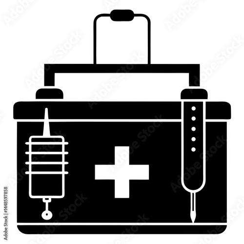 Sterilization kit silhouette illustration