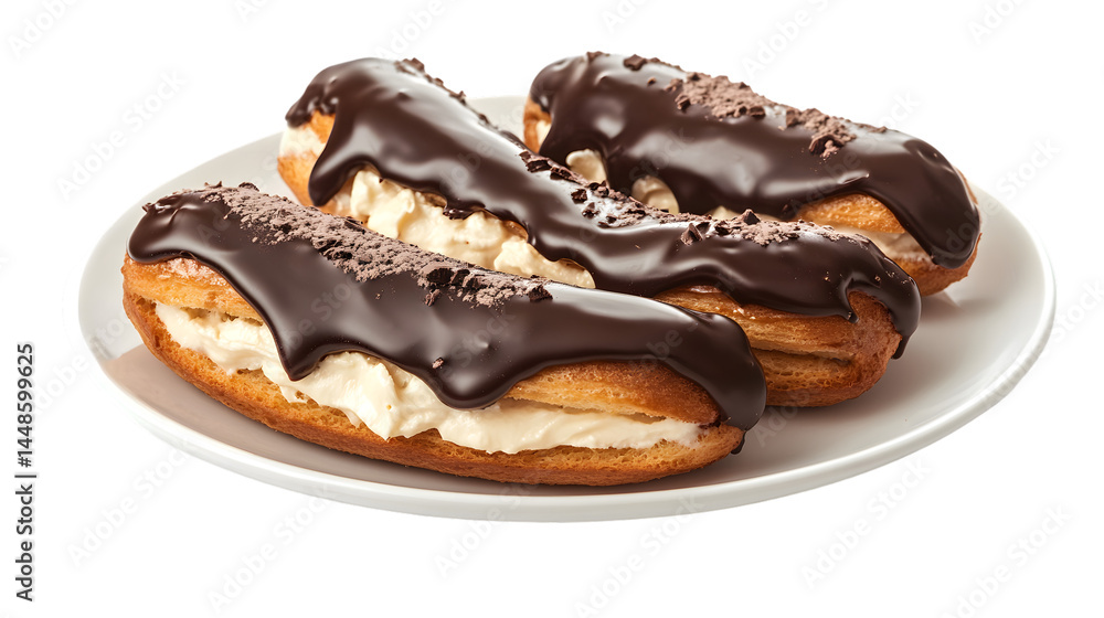 Baked toast with chocolate isolated on white Baked toast with chocolate isolated on white