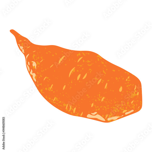Sweet potato icon. Cartoon sweetpotato root vegetable, yam tuber with starch, healthy vegetarian food, organic agriculture product. Vector isolated sweet potato illustration