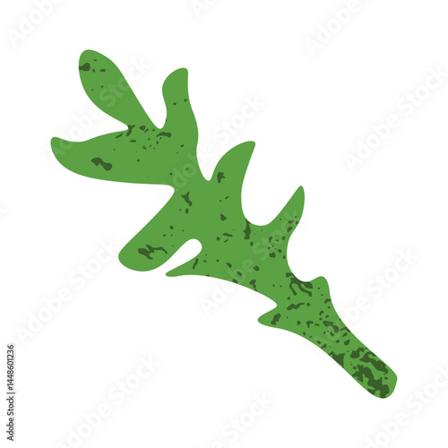 Arugula icon. Fresh green arugula leaves, cartoon garden rocket salad, organic spicy rucola herb seasoning, colewort plant vegetable flat style. Vector arugula illustration