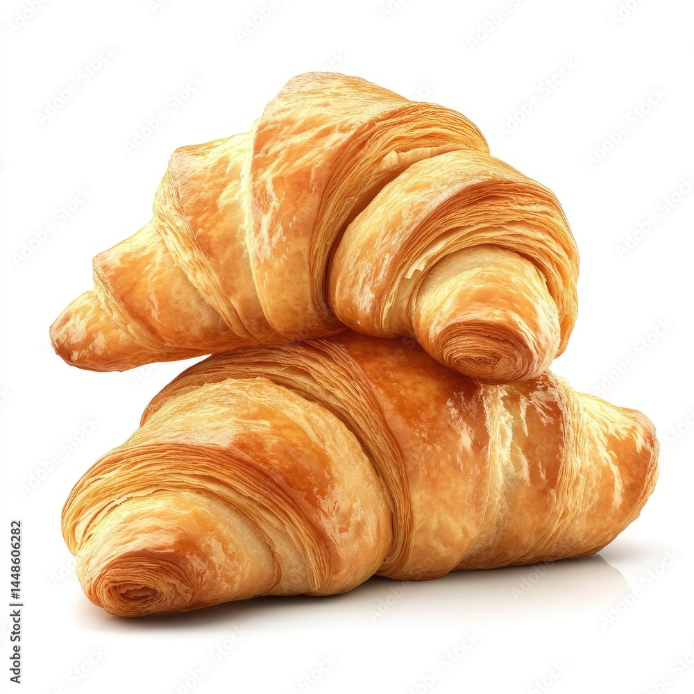 Golden Buttery Croissants with Bakery Delight. Golden Buttery Croissants with Bakery Delight.