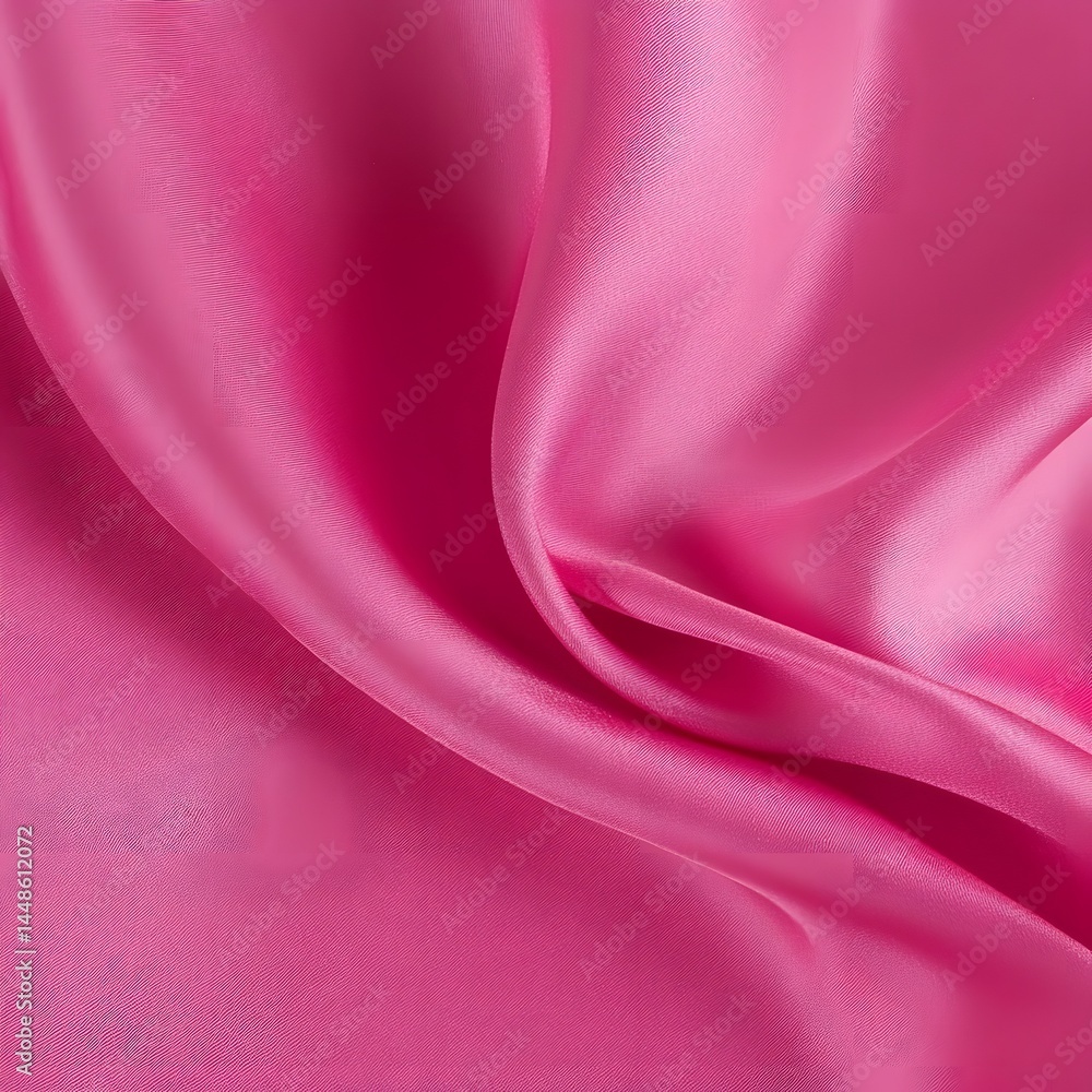 Fototapeta premium Pink Silk Fabric Drape Texture Background