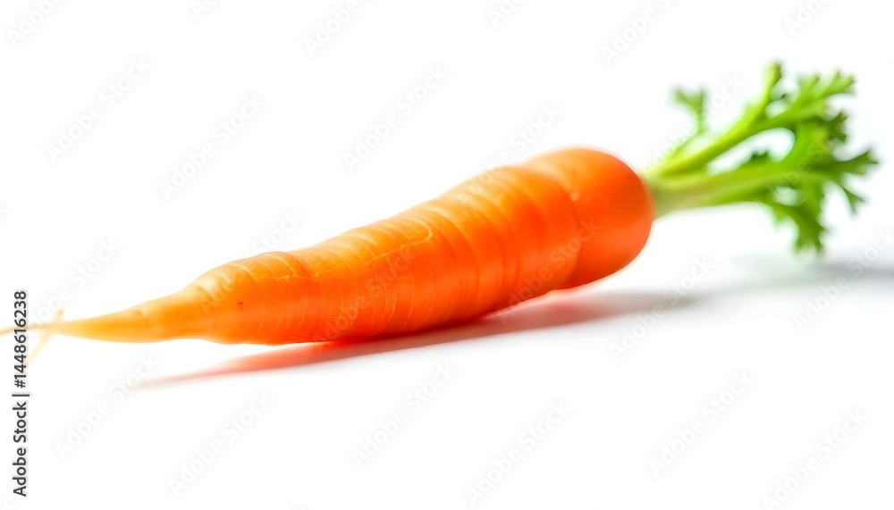 whole ripe fresh carrot on fork isolated on whiteisolated on white whole ripe fresh carrot on fork isolated on whiteisolated on white