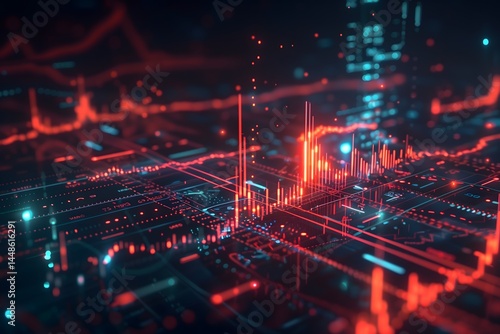 Abstract background chart stock market generative Stock and Data Concept