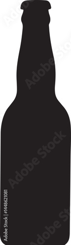 Wine bottle silhouette vector, Wine bottle icon