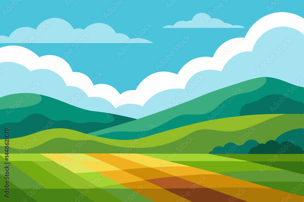 Obraz premium landscape with hills