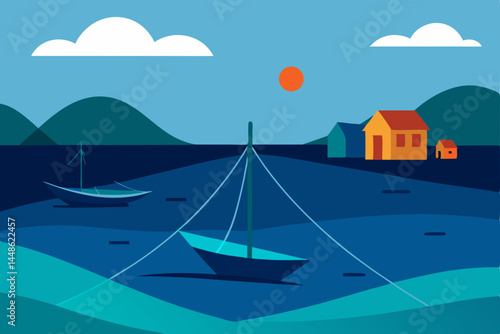 ship in the sea
