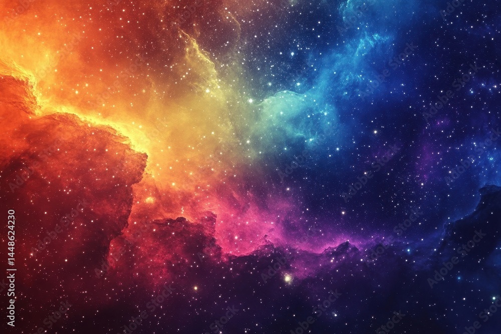 Fototapeta premium Vibrant space abstract background designed for creative presentations and digital artwork, Colorful space abstract background, for presentation ing background