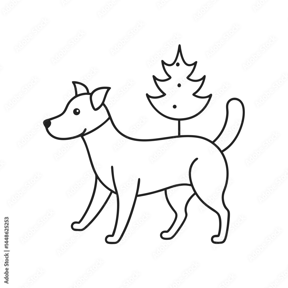 Obraz premium vector illustration of a christmas reindeer