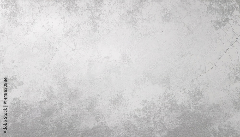 Fototapeta premium White Old Concrete Wall with Grunge Texture, Soft White Background in Banner Format