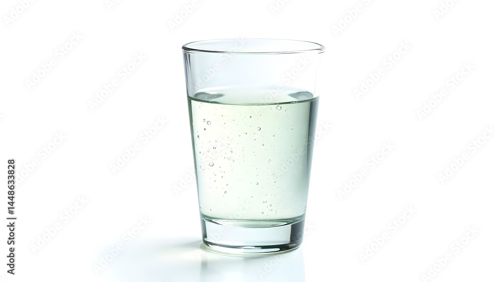 Glass of drinking water isolated on a white background Glass of drinking water isolated on a white background