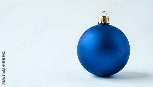 blue christmas ball, isolated on white background