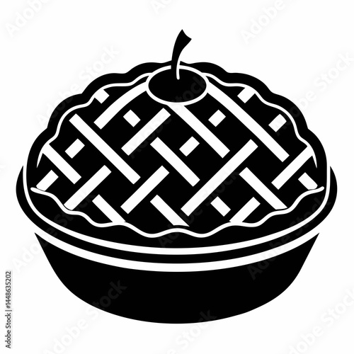 Apple Pie Vector Illustration for Desserts, Baking, and Food Presentation