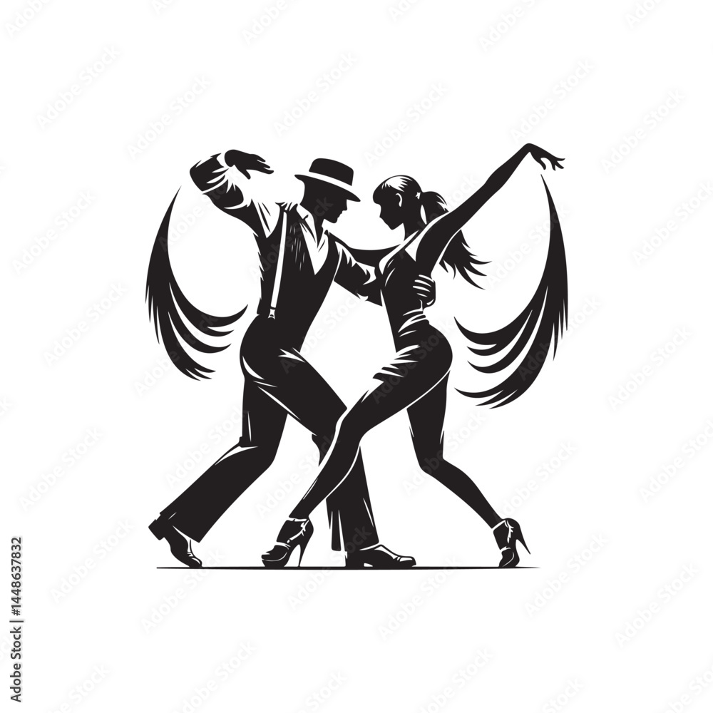 Obraz premium Rumba Dancers Vector (3).eps