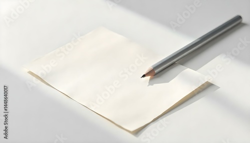 Wallpaper Mural Blank paper with mechanical pencil isolated on white Torontodigital.ca