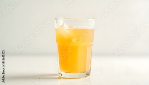 glass of Apple juice on a white background