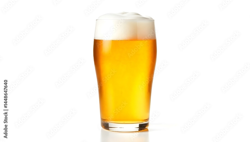 Glass of drinking beer isolated on a white background Glass of drinking beer isolated on a white background