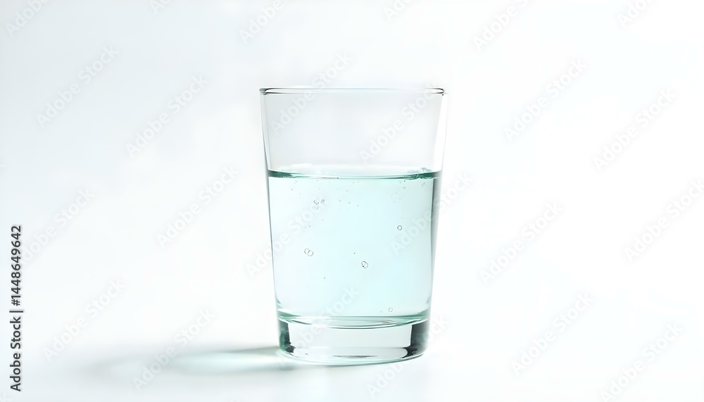 Glass of drinking water isolated on a white background Glass of drinking water isolated on a white background