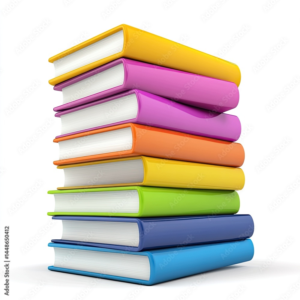 Colorful Book Stack Knowledge with Education, and Learning. Colorful Book Stack Knowledge with Education, and Learning.