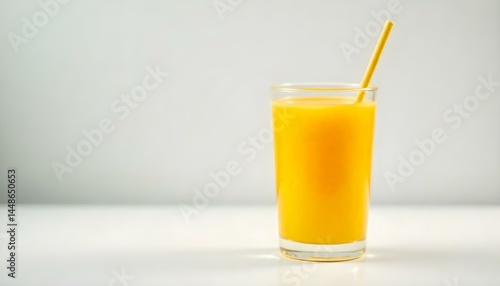 Wallpaper Mural glass of mango juice isolated on a white background Torontodigital.ca