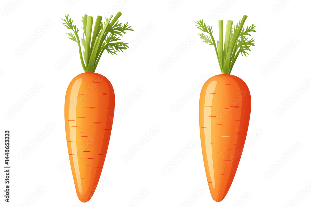 Isolated Pair of Carrots Isolated Pair of Carrots