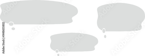 Hand written speech bubble set line art of vague anxieties and simple lines