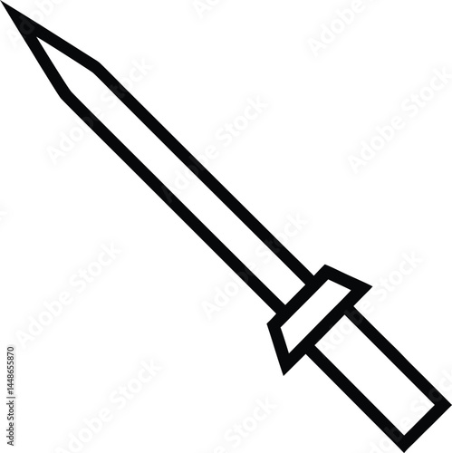 chisel icon with a sharp tip 