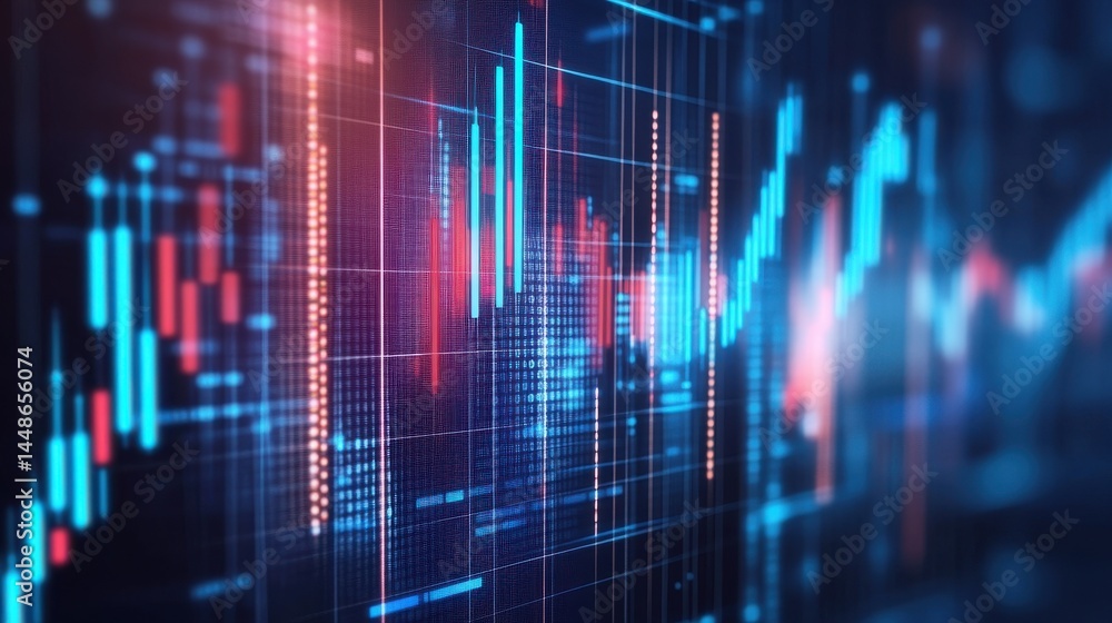 A 4K photo of blue tech finance background abstract pixel element network. Abstract business tech science background. A 4K photo of blue tech finance background abstract pixel element network. Abstract business tech science background.