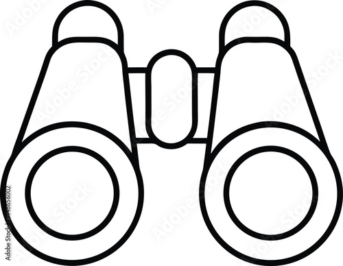 binocular icon black line art 