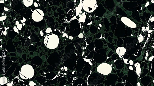 Abstract Green Black White Marble Texture Background