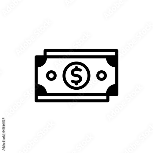 Dollar bill icon representing currency in financial context  