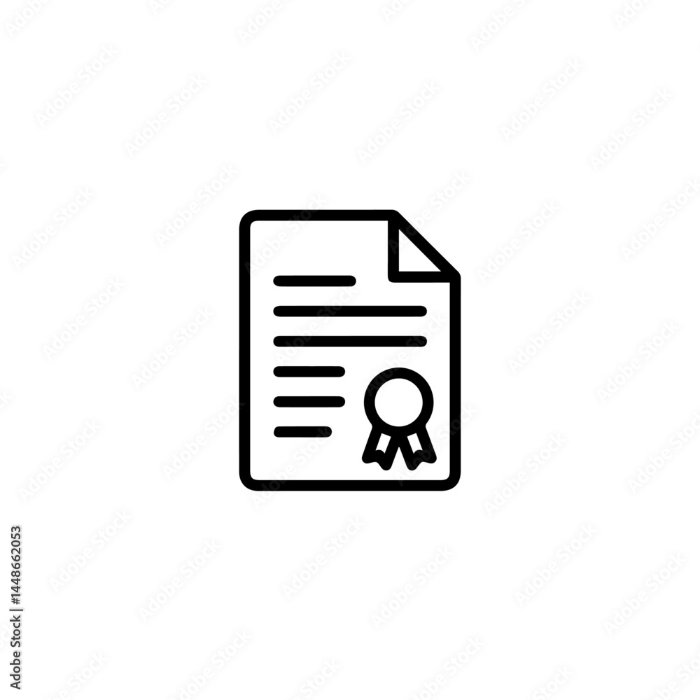 Document with a Seal Symbolizing Authenticity Document with a Seal Symbolizing Authenticity