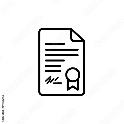 Business certificate design with official seal  