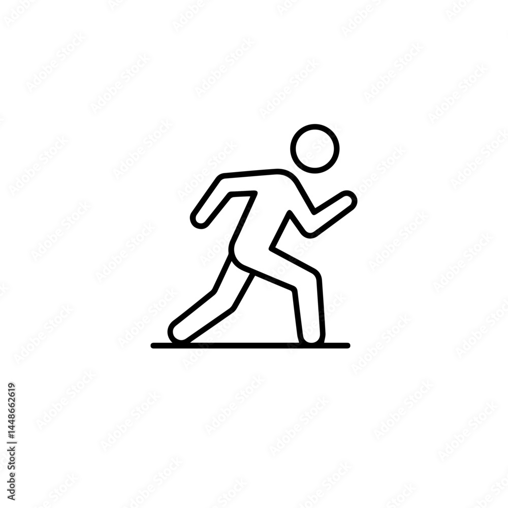 Running silhouette in motion on a plain background Running silhouette in motion on a plain background