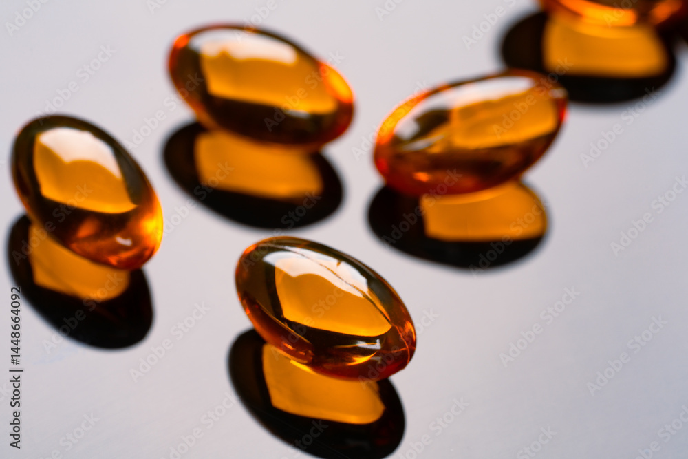 Dietary supplement containing omega 3 fish oil capsules