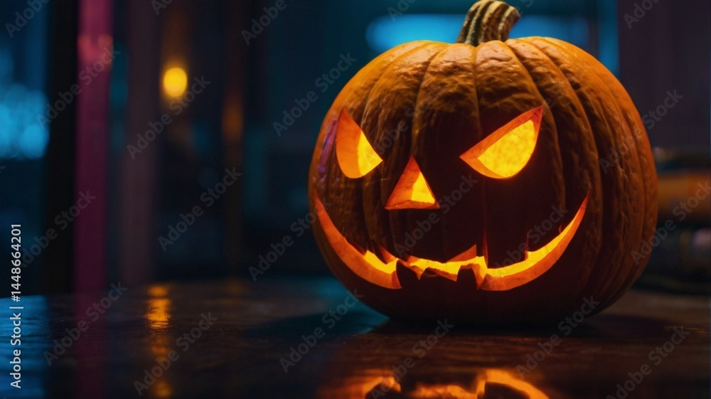 Neon jack-o’-lantern Neon jack-o’-lantern