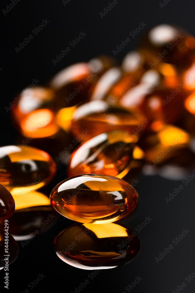 Dietary supplement containing omega 3 fish oil capsules