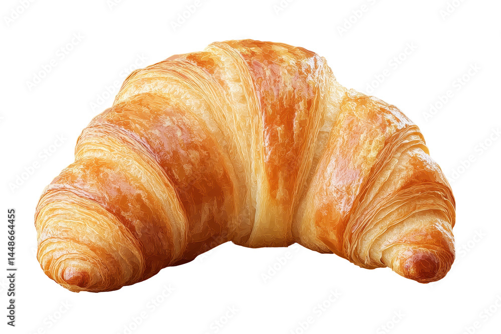 Isolated Crispy Croissant Pastry Isolated Crispy Croissant Pastry