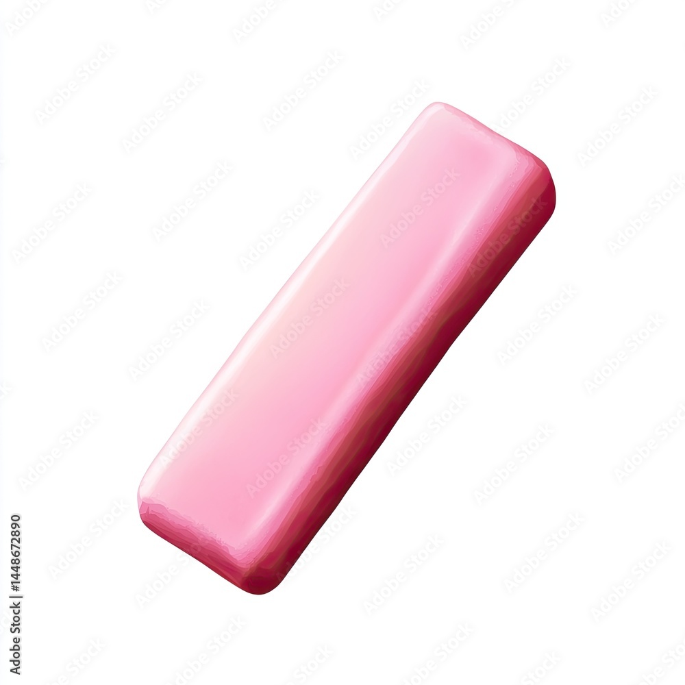 Pink Rectangular Candy Bar: A Deliciously Smooth and Sweet Treat, Isolated on White Background, Perfect for Packaging or Advertising Pink Rectangular Candy Bar: A Deliciously Smooth and Sweet Treat, Isolated on White Background, Perfect for Packaging or Advertising