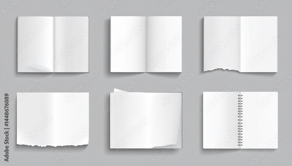 set of paper sheets set of paper sheets