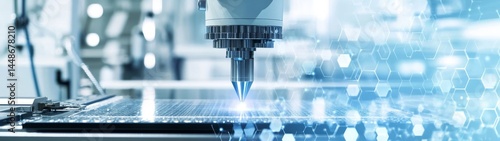 Precision Laser Cutting Machine on Modern Industrial Workspace