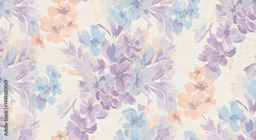 Soft Pastel Floral Pattern Representing Elegance, Beauty, and Artistic Design