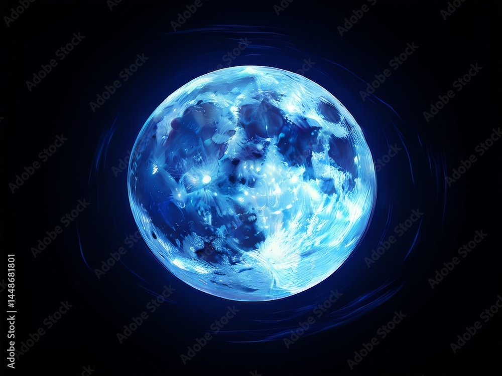 3d image of a planet sphere in the dark ark 3d image of a planet sphere in the dark ark