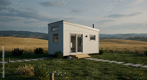 Serene Escape A Modern Tiny House Retreat in a Peaceful Field Setting